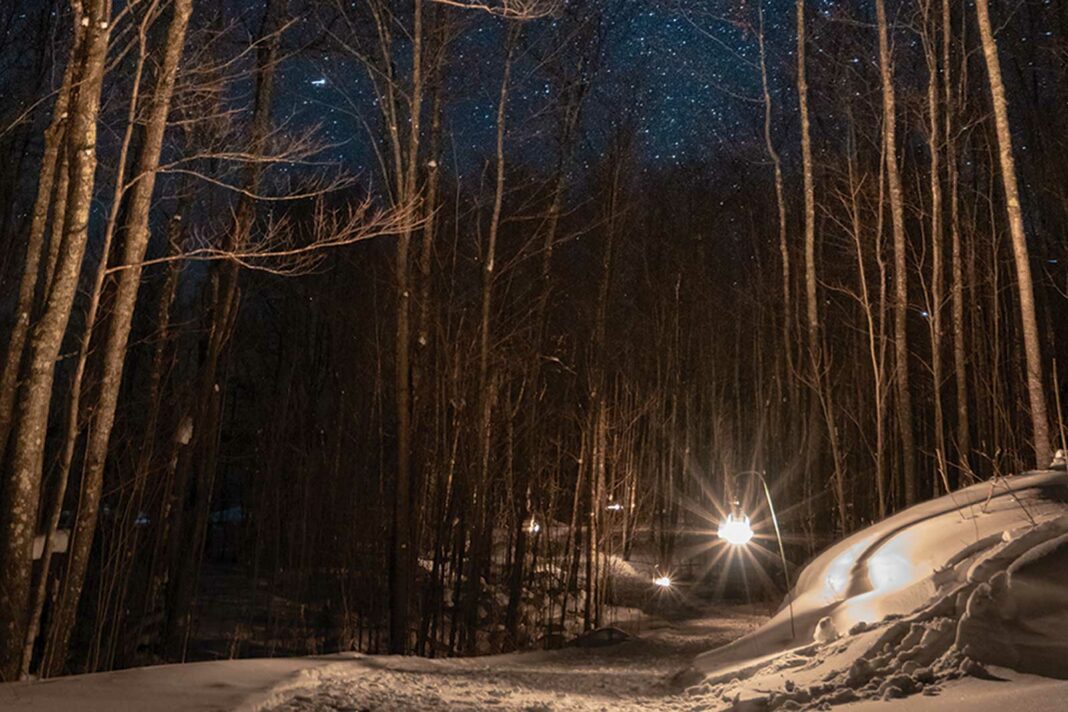 Porcupine Mountains lantern lit ski trail
