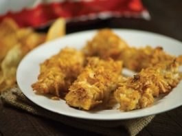Featured Recipe: Cherry BBQ Potato Chip Chicken Fingers