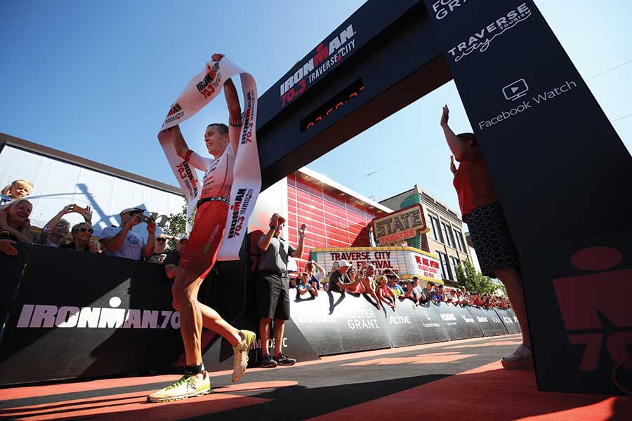 Matt Hanson of the Storm Lake, Iowa celebrates his first place finish.