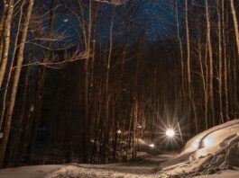 Porcupine Mountains In The Winter Porcupine Mountains lantern lit ski trail