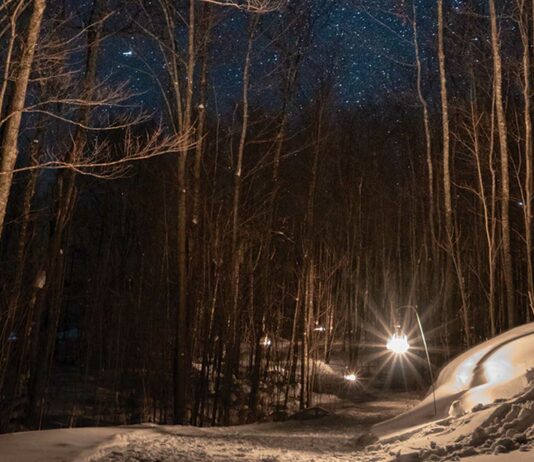 Porcupine Mountains In The Winter Porcupine Mountains lantern lit ski trail