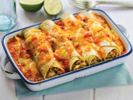 Mexican Egg Sausage Enchiladas for Dinner
